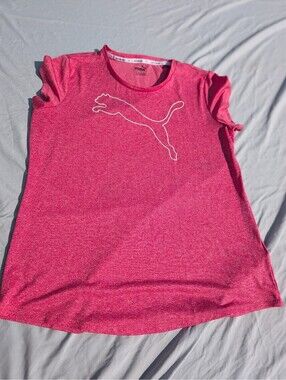 Puma Women's Pink T-Shirt Size Large